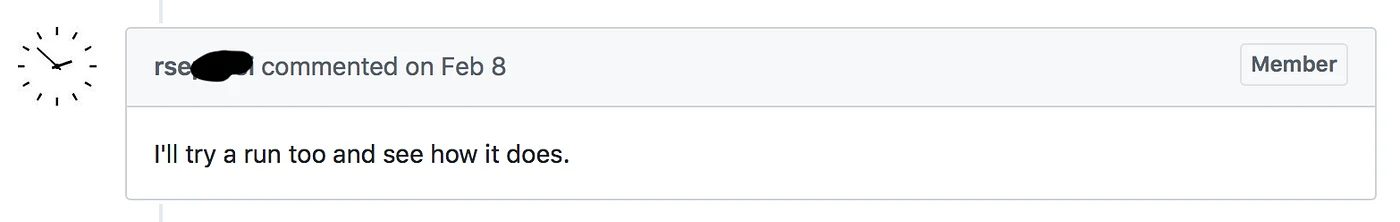 Maintainer response